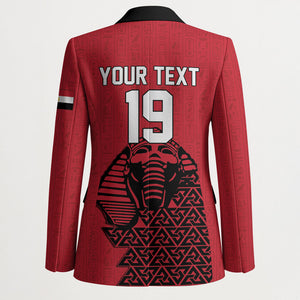 Custom World Football 2026 Egypt Blazer Pharaohs Hieroglyphs Pride Red Version
