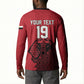 Custom World Football 2026 Egypt Button Sweatshirt Pharaohs Hieroglyphs Pride Red Version