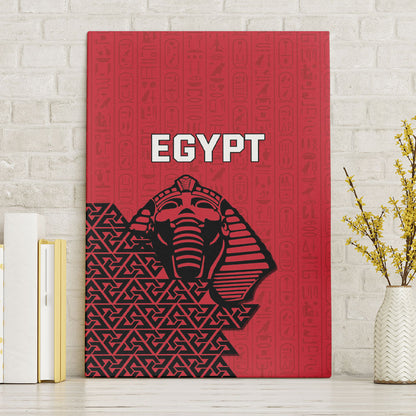 World Football 2026 Egypt Canvas Wall Art Pharaohs Hieroglyphs Pride Red Version