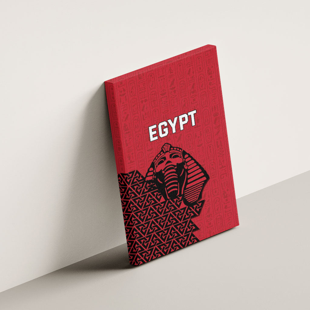 World Football 2026 Egypt Canvas Wall Art Pharaohs Hieroglyphs Pride Red Version