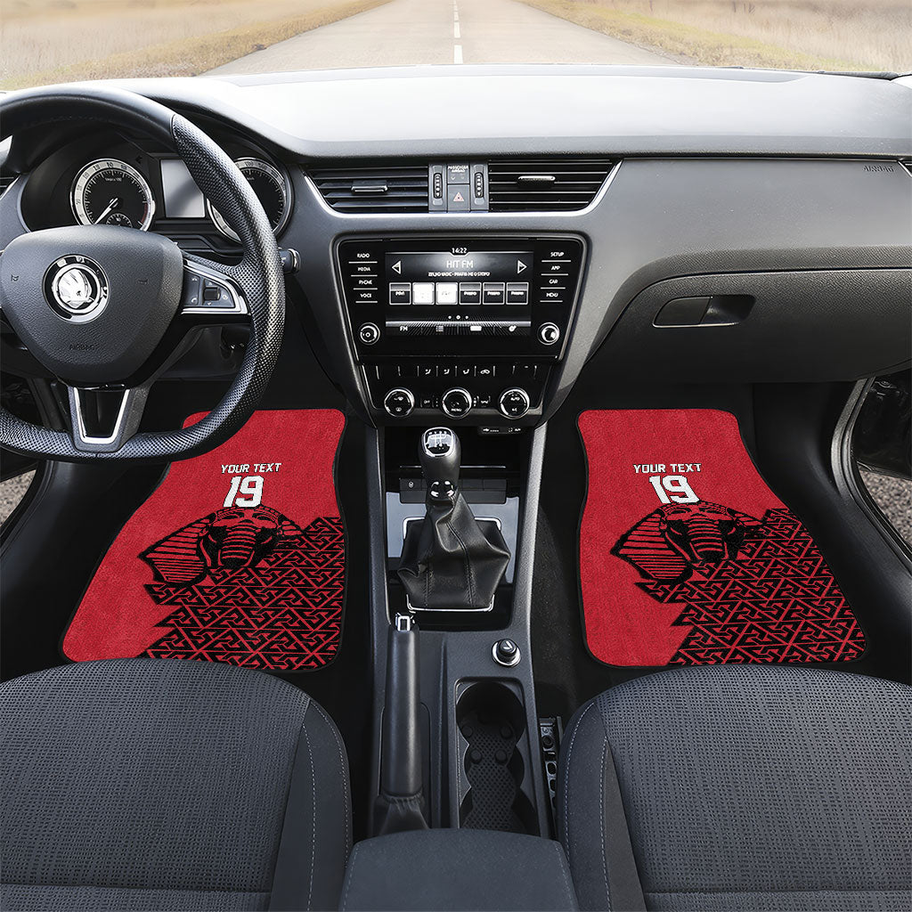 Custom World Football 2026 Egypt Car Mats Pharaohs Hieroglyphs Pride Red Version