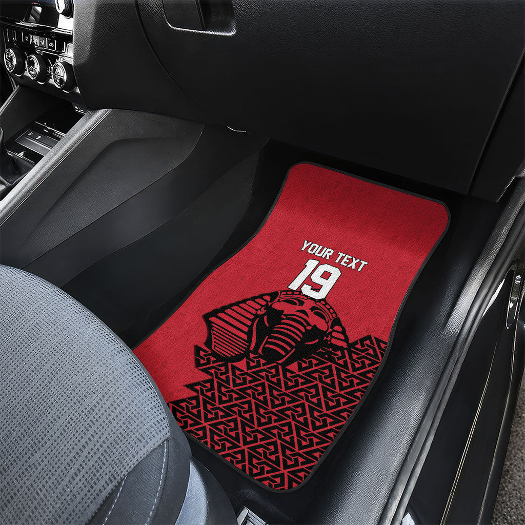 Custom World Football 2026 Egypt Car Mats Pharaohs Hieroglyphs Pride Red Version
