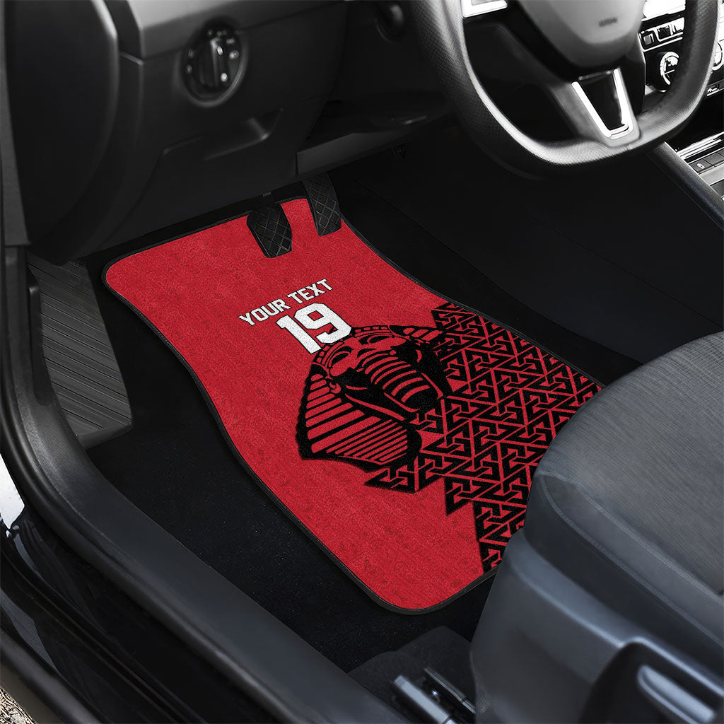 Custom World Football 2026 Egypt Car Mats Pharaohs Hieroglyphs Pride Red Version