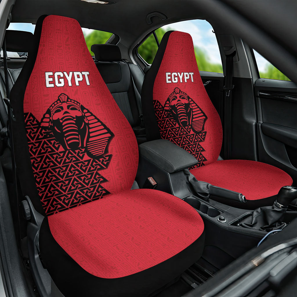 World Football 2026 Egypt Car Seat Cover Pharaohs Hieroglyphs Pride Red Version
