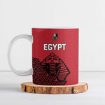 Custom World Football 2026 Egypt Ceramic Mug Pharaohs Hieroglyphs Pride Red Version