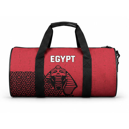 World Football 2026 Egypt Duffle Bag Pharaohs Hieroglyphs Pride Red Version