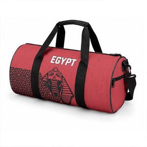 World Football 2026 Egypt Duffle Bag Pharaohs Hieroglyphs Pride Red Version