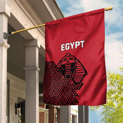 World Football 2026 Egypt Garden Flag Pharaohs Hieroglyphs Pride Red Version