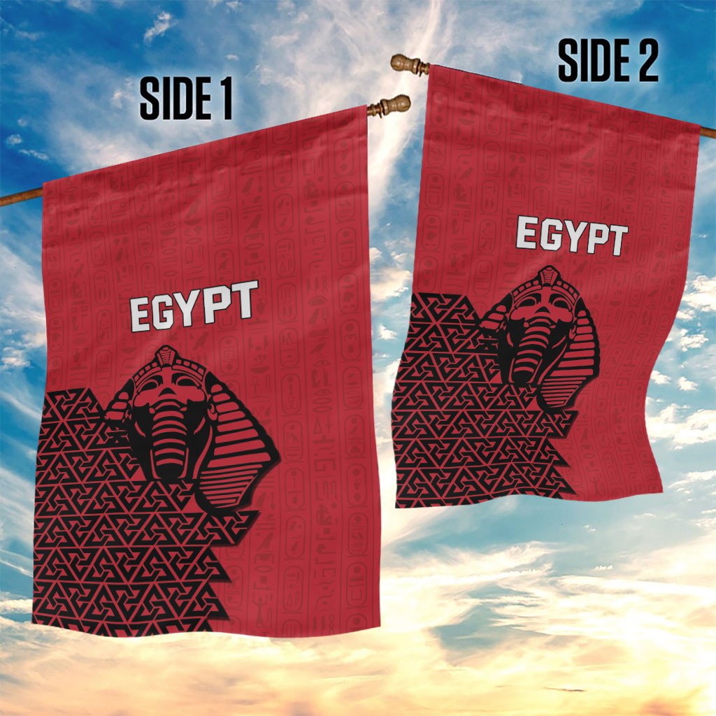 World Football 2026 Egypt Garden Flag Pharaohs Hieroglyphs Pride Red Version