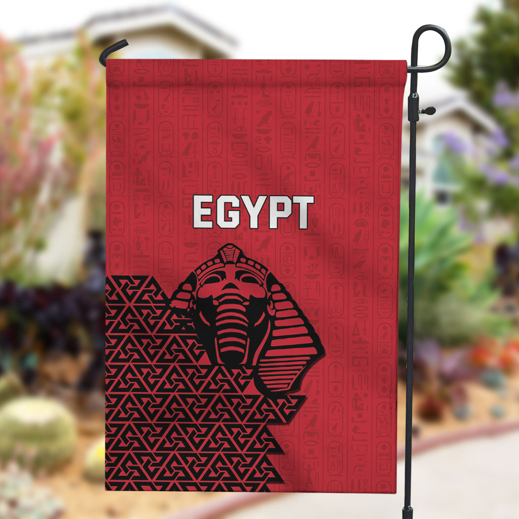 World Football 2026 Egypt Garden Flag Pharaohs Hieroglyphs Pride Red Version