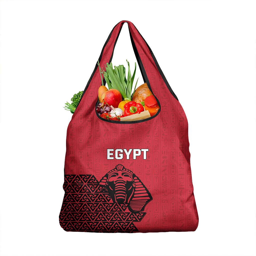 World Football 2026 Egypt Grocery Bag Pharaohs Hieroglyphs Pride Red Version