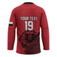 Custom World Football 2026 Egypt Hockey Jersey Pharaohs Hieroglyphs Pride Red Version