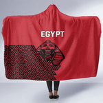 World Football 2026 Egypt Hooded Blanket Pharaohs Hieroglyphs Pride Red Version
