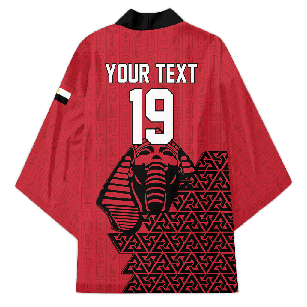 Custom World Football 2026 Egypt Kimono Pharaohs Hieroglyphs Pride Red Version