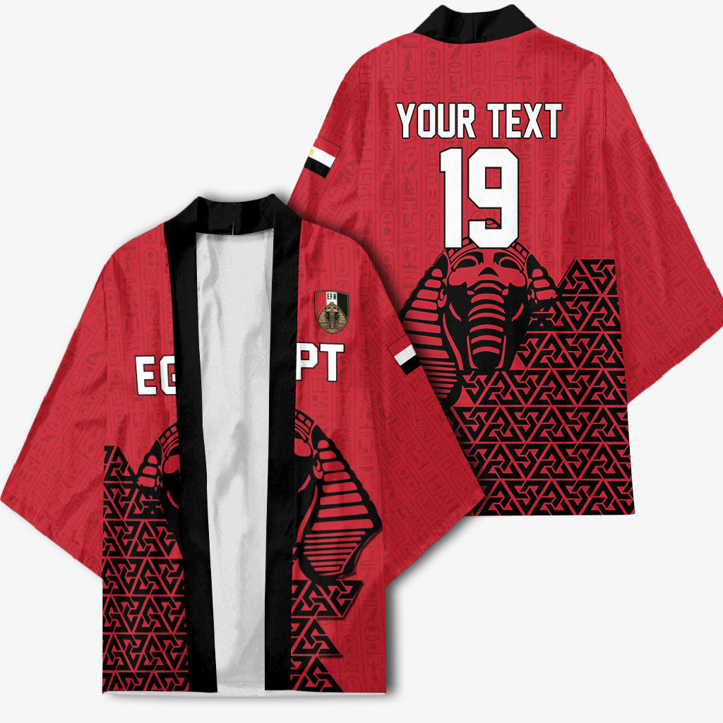 Custom World Football 2026 Egypt Kimono Pharaohs Hieroglyphs Pride Red Version