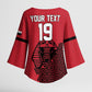 Custom World Football 2026 Egypt Kimono Sleeve Blouse Pharaohs Hieroglyphs Pride Red Version