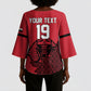 Custom World Football 2026 Egypt Kimono Sleeve Blouse Pharaohs Hieroglyphs Pride Red Version