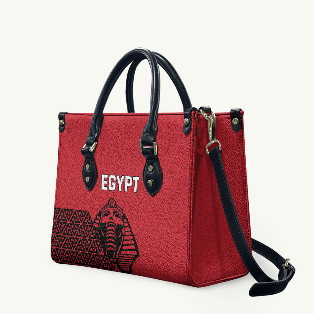 World Football 2026 Egypt Leather Bag Pharaohs Hieroglyphs Pride Red Version