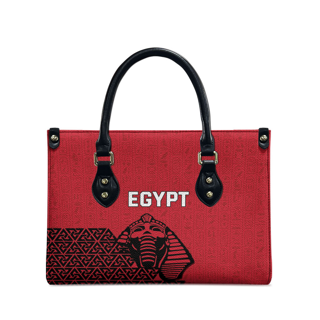 World Football 2026 Egypt Leather Bag Pharaohs Hieroglyphs Pride Red Version