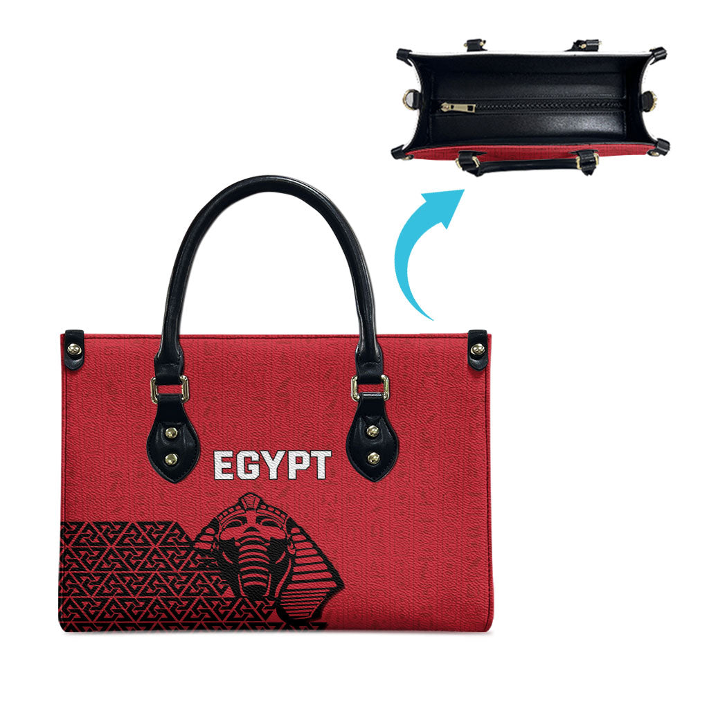 World Football 2026 Egypt Leather Bag Pharaohs Hieroglyphs Pride Red Version