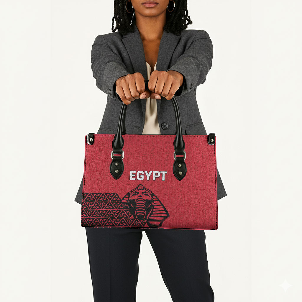 World Football 2026 Egypt Leather Bag Pharaohs Hieroglyphs Pride Red Version
