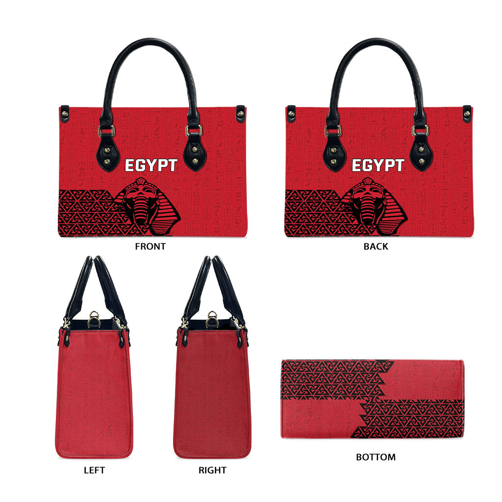 World Football 2026 Egypt Leather Bag Pharaohs Hieroglyphs Pride Red Version