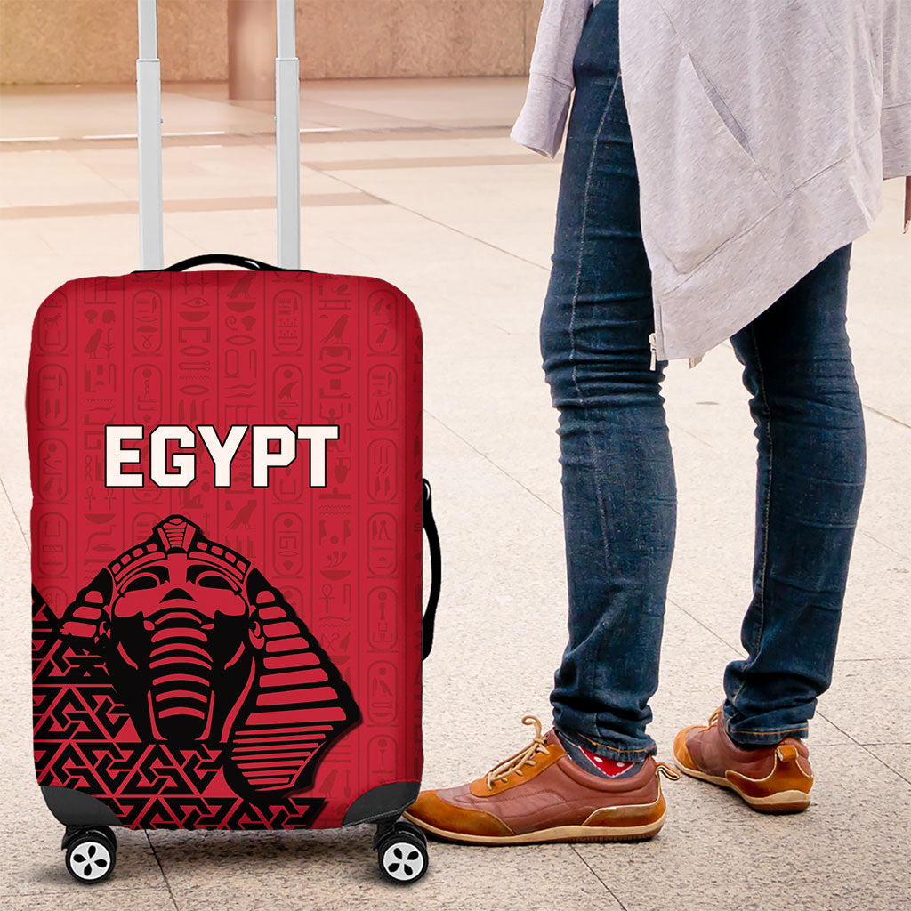 World Football 2026 Egypt Luggage Cover Pharaohs Hieroglyphs Pride Red Version