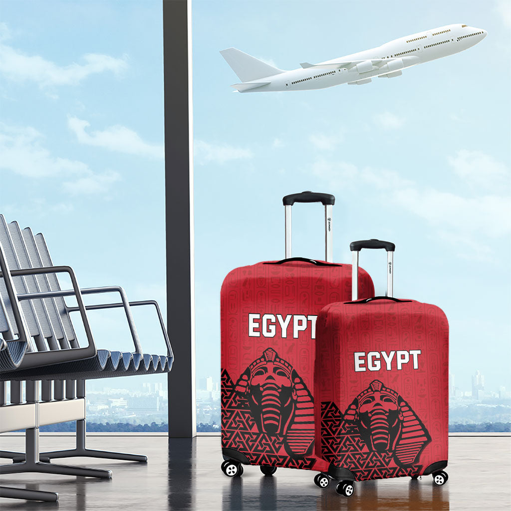 World Football 2026 Egypt Luggage Cover Pharaohs Hieroglyphs Pride Red Version