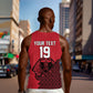 Custom World Football 2026 Egypt Men Tank Top Pharaohs Hieroglyphs Pride Red Version