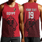 Custom World Football 2026 Egypt Men Tank Top Pharaohs Hieroglyphs Pride Red Version