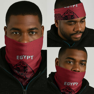 World Football 2026 Egypt Neck Gaiter Pharaohs Hieroglyphs Pride Red Version
