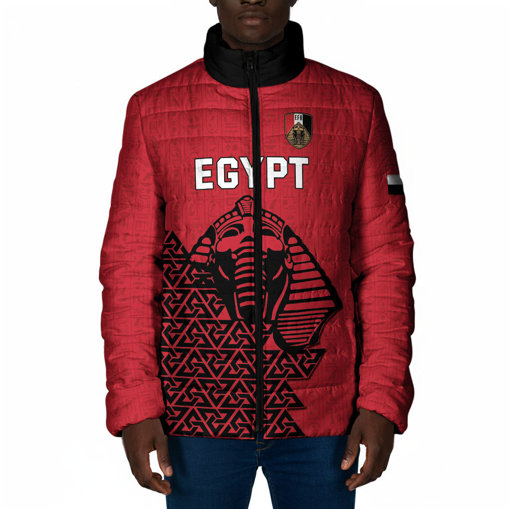 Custom World Football 2026 Egypt Padded Jacket Pharaohs Hieroglyphs Pride Red Version
