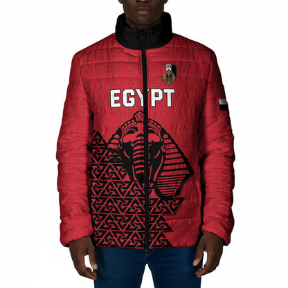 Custom World Football 2026 Egypt Padded Jacket Pharaohs Hieroglyphs Pride Red Version