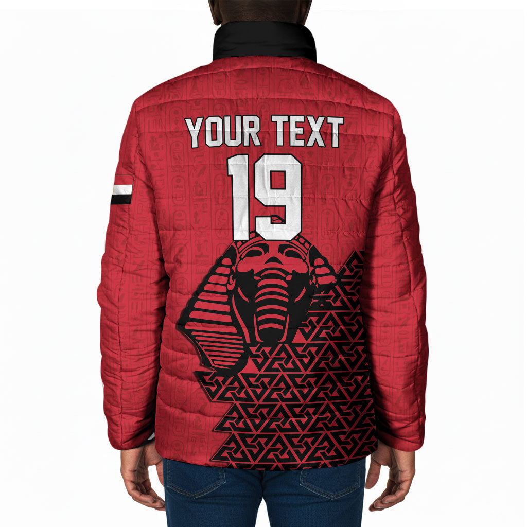 Custom World Football 2026 Egypt Padded Jacket Pharaohs Hieroglyphs Pride Red Version
