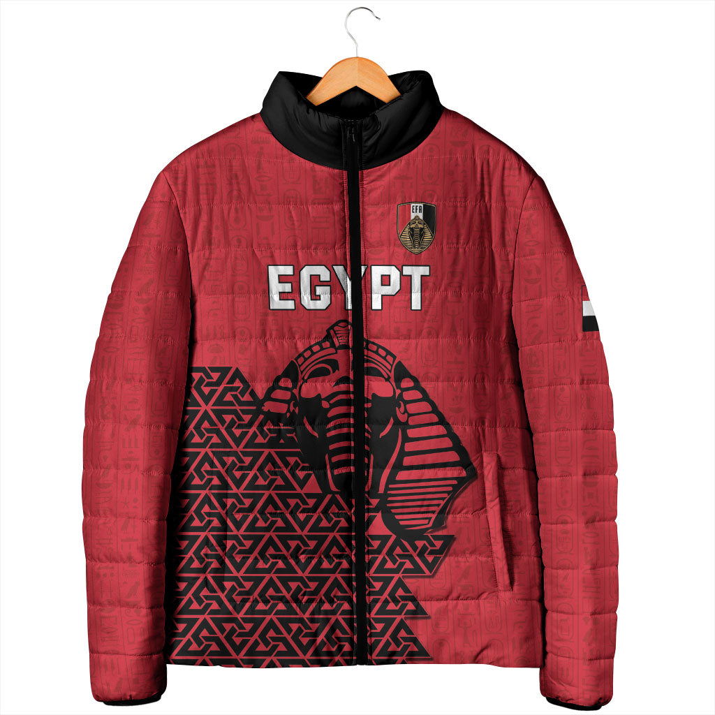 Custom World Football 2026 Egypt Padded Jacket Pharaohs Hieroglyphs Pride Red Version