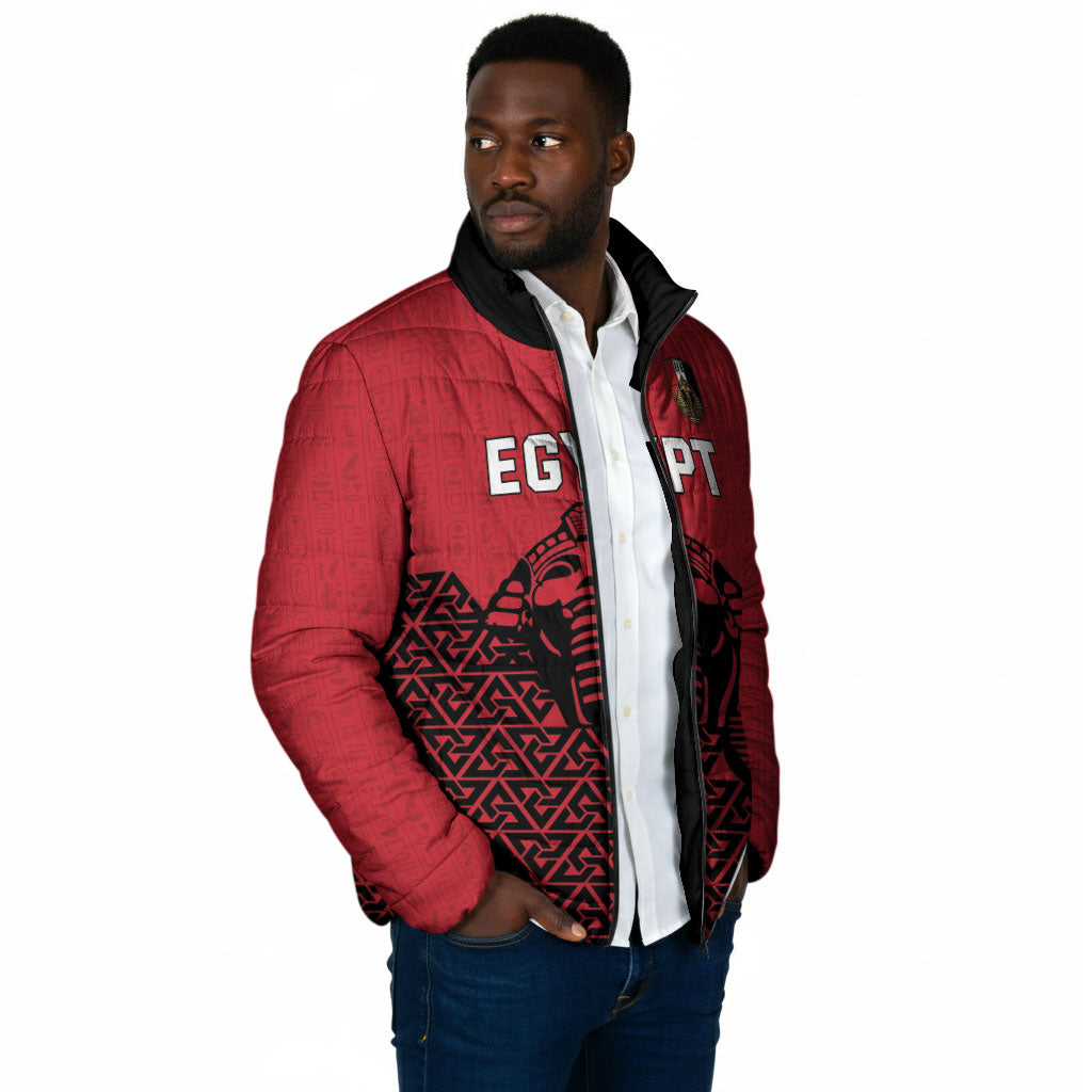 Custom World Football 2026 Egypt Padded Jacket Pharaohs Hieroglyphs Pride Red Version