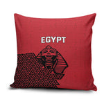 World Football 2026 Egypt Pillow Cover Pharaohs Hieroglyphs Pride Red Version