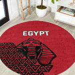World Football 2026 Egypt Round Carpet Pharaohs Hieroglyphs Pride Red Version