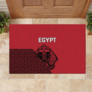 World Football 2026 Egypt Rubber Doormat Pharaohs Hieroglyphs Pride Red Version