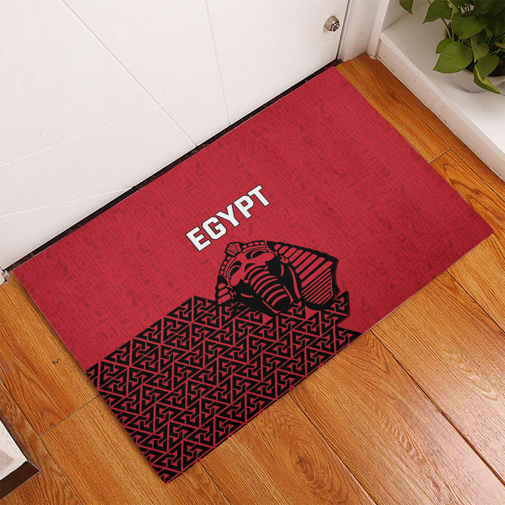 World Football 2026 Egypt Rubber Doormat Pharaohs Hieroglyphs Pride Red Version