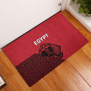 World Football 2026 Egypt Rubber Doormat Pharaohs Hieroglyphs Pride Red Version