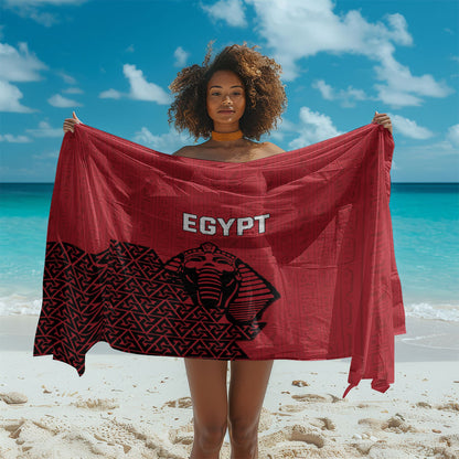 World Football 2026 Egypt Sarong Pharaohs Hieroglyphs Pride Red Version
