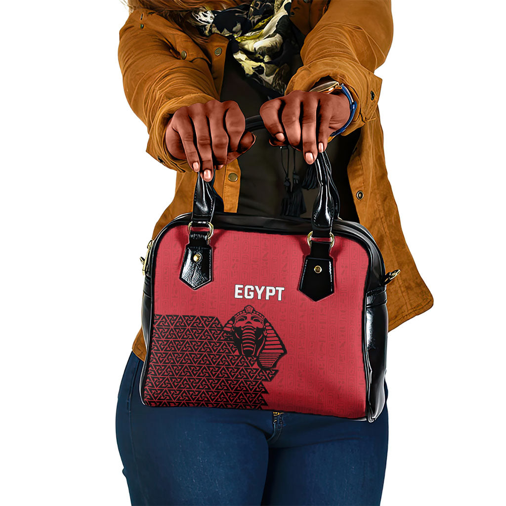World Football 2026 Egypt Shoulder Handbag Pharaohs Hieroglyphs Pride Red Version