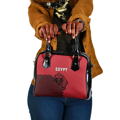 World Football 2026 Egypt Shoulder Handbag Pharaohs Hieroglyphs Pride Red Version