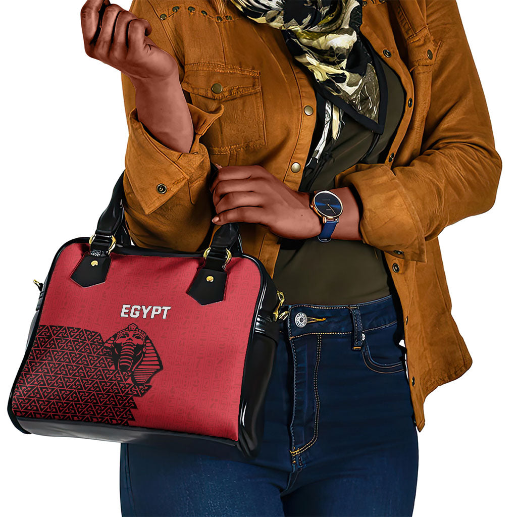 World Football 2026 Egypt Shoulder Handbag Pharaohs Hieroglyphs Pride Red Version