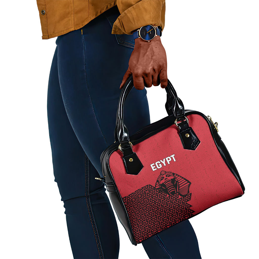 World Football 2026 Egypt Shoulder Handbag Pharaohs Hieroglyphs Pride Red Version