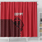 World Football 2026 Egypt Shower Curtain Pharaohs Hieroglyphs Pride Red Version