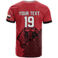 Custom World Football 2026 Egypt T shirt Pharaohs Hieroglyphs Pride Red Version