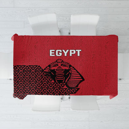 World Football 2026 Egypt Tablecloth Pharaohs Hieroglyphs Pride Red Version