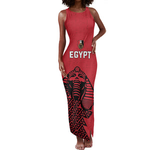 Custom World Football 2026 Egypt Tank Maxi Dress Pharaohs Hieroglyphs Pride Red Version
